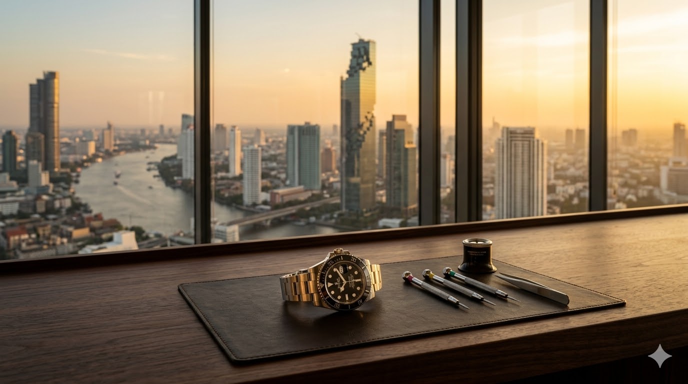 ร้านซ่อมนาฬิกาแบรนด์เนม กรุงเทพ | ซ่อม Rolex Patek ล้างเครื่อง ขัดเงา